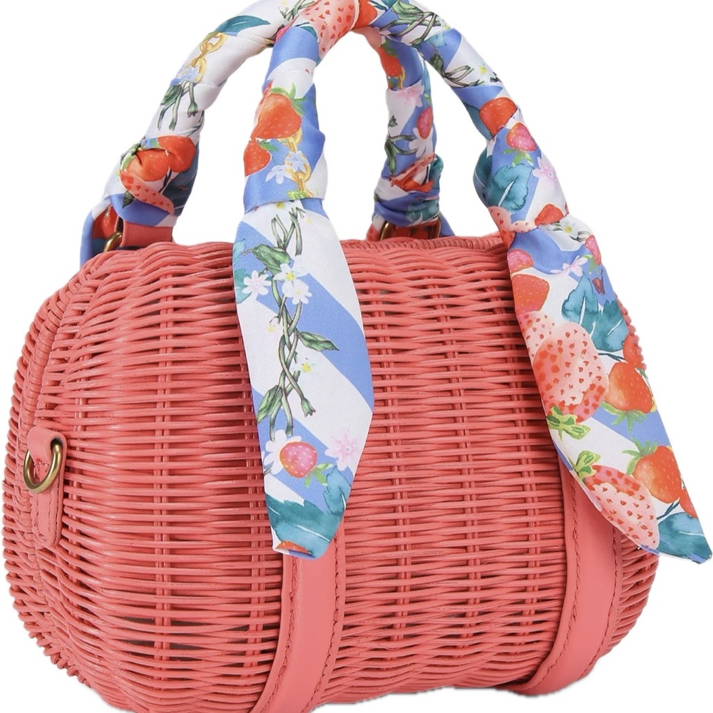 NWT Kurt Geiger Coral Crossbody Bag with Floral Scarf - Picture 3 of 5